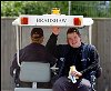 OPEN CHAMPIONSHIP TROON..18/7/04...PIC..BRIAN STEWART<br><br>YOUNG MILLIGAN THUMBS A LIFT TO THE MEDICAL CENTRE TO HAVE HIS BLISTERS LOOKED AT AFTER TRAMPING THE TROON COURSE FOR THREE DAYS....THEY DON'T MAKE THEM LIKE THEY USED TOO...