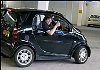 Evening Times photographer Martin Shields in his made-to-measure but not so Smart car!<br>Picture by Kieran Dodds.