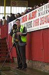 Legendary snapper Mark Hildrey with his unique football outfit and gear at Motherwell<br>Copyright Pics: ©Wattie Cheung ........3/1/03<br>e mail....... wattiecheung@mac.com<br>http://homepage.mac.com/wattiecheung<br>